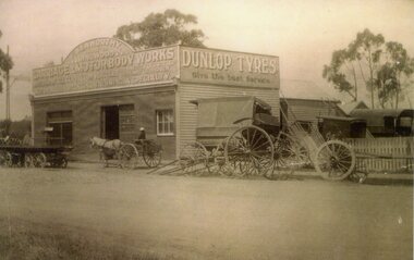 Photograph, Kenworthy Garage & Motorbody Works, Ringwood- c1920