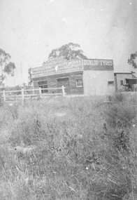Photograph, Maroondah Highway West, Ringwood- c1920. F. Kenworthy, Ringwood. Garage and Motorbody Works