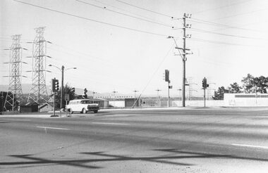 Photograph, Maroondah Highway West, Ringwood- 1969. Looking east from Heatherdale Road