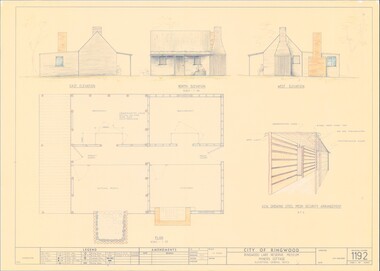 Plan - Ringwood Lake Reserve Museum Miners Cottage - 1983, Detailed Building Plans - 4 Sheets
