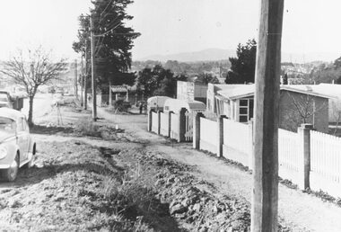 Photograph, Maroondah Highway West, Ringwood- c1950. Looking east from near Heatherdale Road