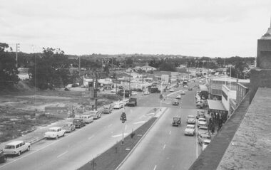 Photograph, Maroondah Highway West, Ringwood- 1962. Looking west from Town Hall