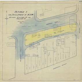 Map, Development of Right of Way Stage 1, Ringwood, Victoria - 1950