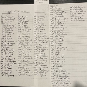 Document, Lists showing CWA Ringwood Branch members in 1948