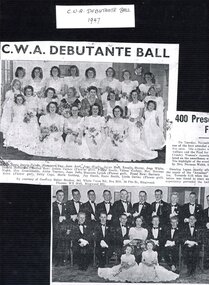Newspaper, CWA Ringwood Branch Debutante Ball in 1947