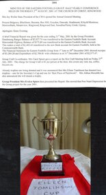 Document, Half-year conference minutes of CWA Eastern Foothills Group history in 2001