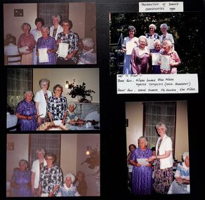 Photograph, Ringwood CWA presentation of service certificates in 1990