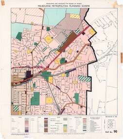 Map - Melbourne Metropolitan Planning Scheme, Municipality of Ringwood area - circa 1970