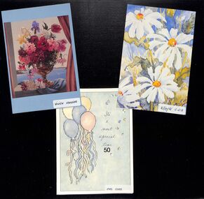 Mixed media, Ringwood CWA's 50th Birthday cards in 1996