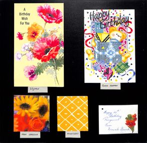 Mixed media, Ringwood CWA's 50th Birthday cards in 1996