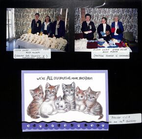 Mixed media, Ringwood CWA 54th birthday card and craft donations to Maroondah Hospital and others