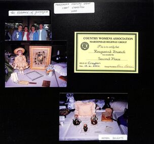 Mixed media, Maroondah Highway Group craft exhibition in 2000, with certificate awarded to Ringwood CWA