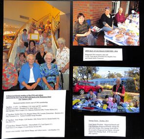 Photograph, Ringwood CWA cake stall nd sausage sizzle in 2014, and New Year's Day celebration in 2015