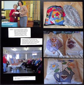 Photograph, Ringwood CWA craft, talk on buttons and Foothills cheque to "Days for Girls" in 2015