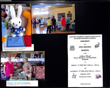 Photograph, Ringwood CWA with Eastern Foothills Group craft exhibition at Lutheran Hall, Ringwood in early April 2016