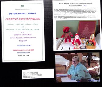 Photograph, Ringwood CWA with Eastern Foothills Group craft exhibition at Lutheran Hall, Ringwood in July 2017