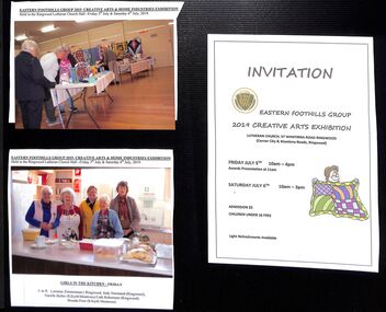 Mixed media, Ringwood CWA helping at Foothills Group Creative Arts Exhibition at Lutheran Hall, Ringwood in July 2019