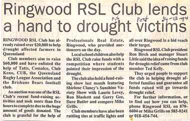 Newspaper, Scrapbook Clipping, Library Collection, Ringwood, Victoria, `