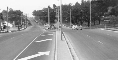 Photograph, Maroondah Highway East, Ringwood- 1965. Corner of Mt Dandenong Road before widening