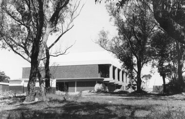 Photograph, Maroondah Highway East, Ringwood- 1969. New Civic Centre being built in Braeside Ave
