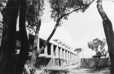 Photograph, Maroondah Highway East, Ringwood- 1969. New Civic Centre being built in Braeside Ave