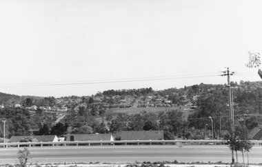 Photograph, Maroondah Highway East, Ringwood- 1969. Looking towards Mullum Road oval from Civic Centre