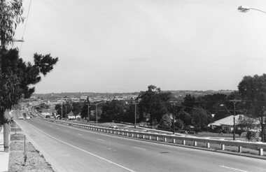 Photograph, Maroondah Highway East, Ringwood- 1969. Looking west towards Ringwood from Civic Centre