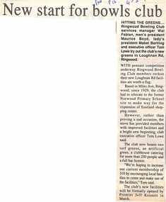 Newspaper, Scrapbook Clipping, Library Collection, Ringwood, Victoria, `