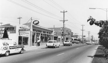 Photograph, Maroondah Highway East, Ringwood- 1969. Looking towards Ringwood from 'Repco' premises