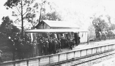 Photograph, Official opening of the Heathmont Railway Station in May 1926, 1926