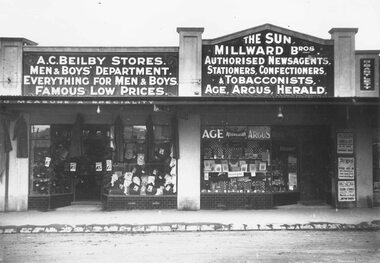 Photograph, Maroondah Highway Central, Ringwood - A. C. Beilby Stores, circa 1920s