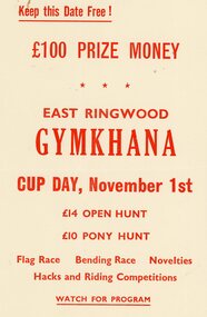 Flyer, East Ringwood Gymkhana