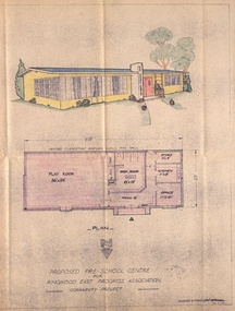 Plan, Proposed Pre-school Centre for Ringwood East Progress Association