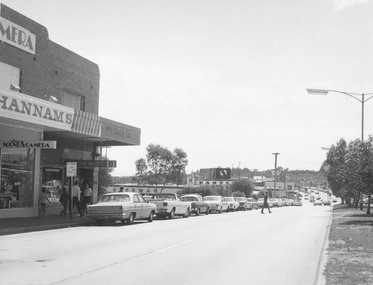 Photograph, Maroondah Highway Central, Ringwood. Looking east towards Warrandyte Road, 1974