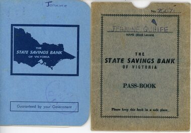 Document, State Savings Bank of Victoria Passbook and Cover - circa 1960