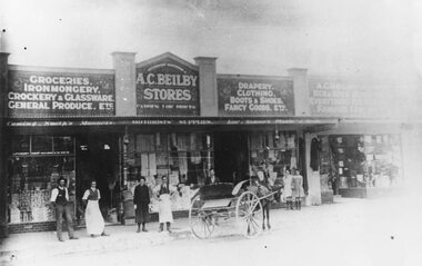 Photograph, Maroondah Highway Central, Ringwood. Shops in Main Street, c1925