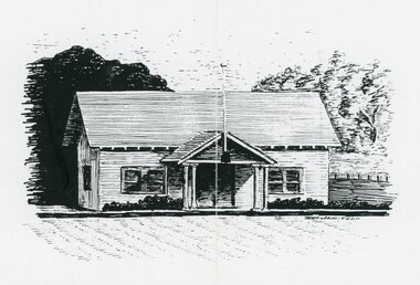 Drawing, Pen and ink drawing of former Ringwood Bowls Club