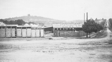 Photograph, Maroondah Highway Central, Ringwood. Bamford's Timber Yard, c1920