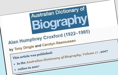 Document - Biography, Alan Humphrey Croxford (1922-1985)