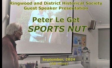 Mixed media - Video, RDHS Guest Speaker Presentation - "Peter Le Get Sports Nut" - Peter Le Get