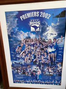 Photograph, East Ringwood Football Club Team Premiers 2002 display