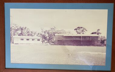 Photograph, East Ringwood Football Club ground circa 1990s showing old and new stadiums