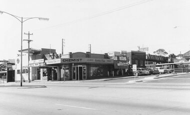 Photograph, Maroondah Highway Central, Ringwood. Railway Station entrance, 1969