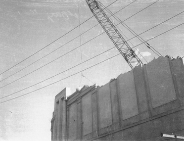 Photograph, Maroondah Highway Central, Ringwood. Demolition of Town Hall, May 1971