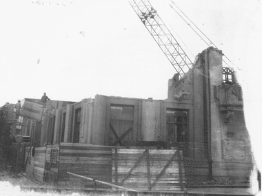 Photograph, Maroondah Highway Central, Ringwood. Demolition of Town Hall, May1971