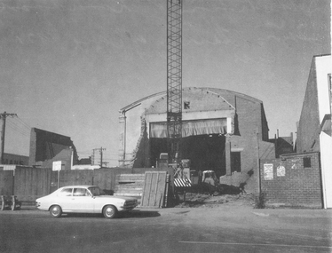 Photograph, Maroondah Highway Central, Ringwood. Demolition of Town Hall, May 1971