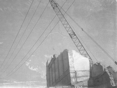 Photograph, Maroondah Highway Central, Ringwood. Demolition of Town Hall, May 1971