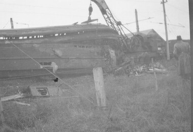 Photograph, Train smash Croydon 1935