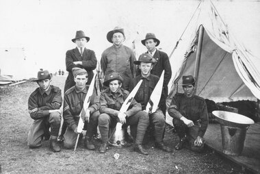 Photograph, Recruits of the 24th Battalion, Ringwood. Taken at Broadmeadows, 1916