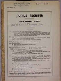 Administrative record, Ringwood East State School No 4180-Pupil Register (Book 10 of 15). Dec 1969 - Feb 1972 . Registration Numbers 3221 to 3574